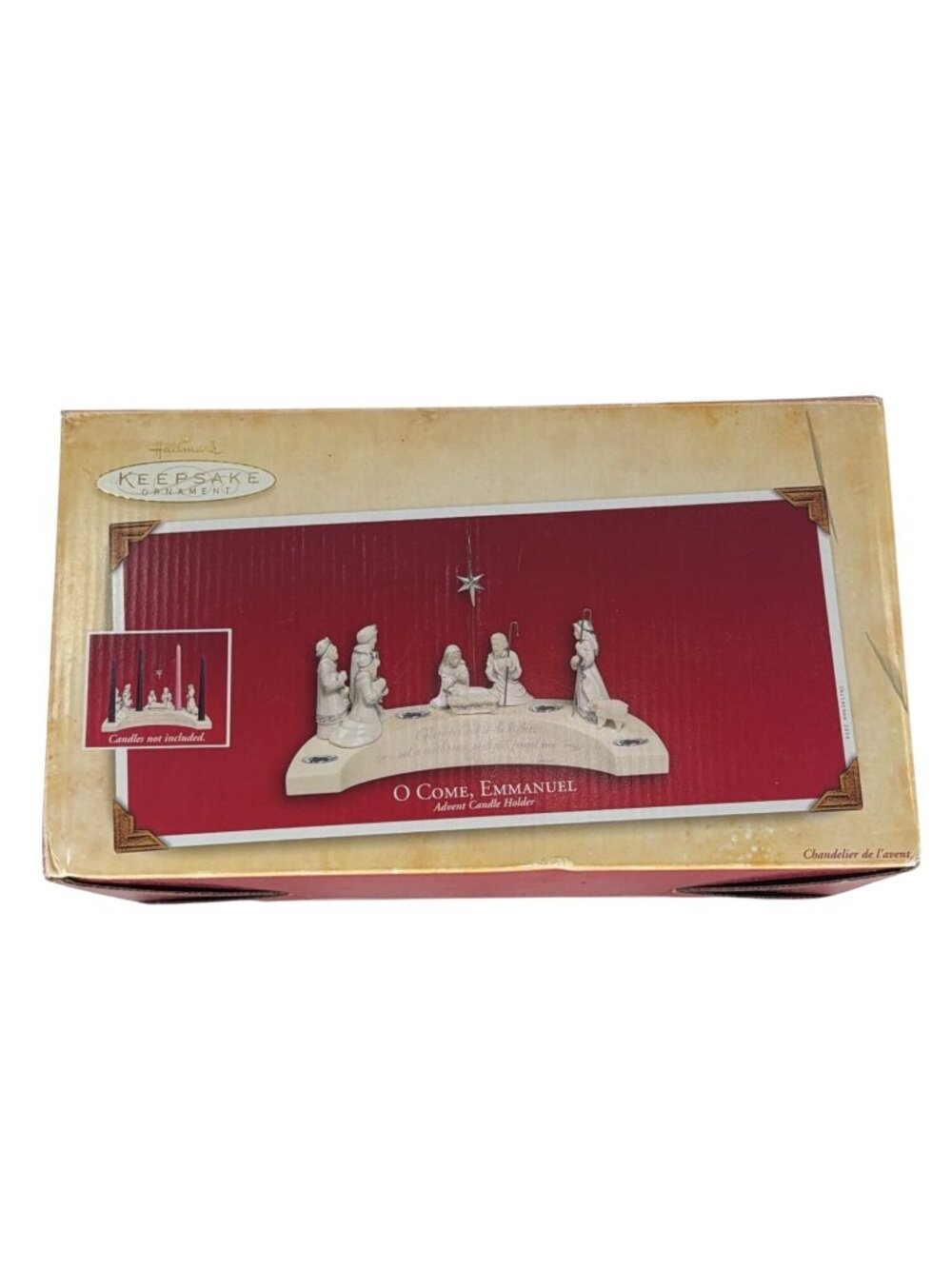 Hallmark Keepsake O Come Emmanuel Advent Candle Holder With Nativity Scene Porce